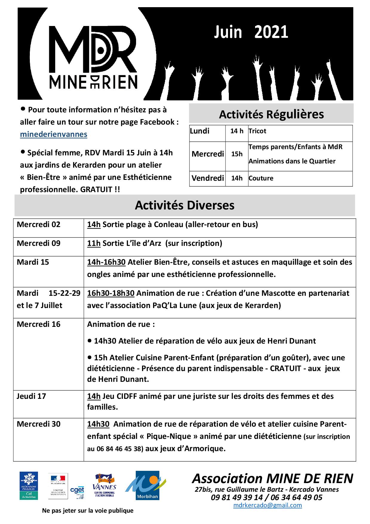 Programme de Juin