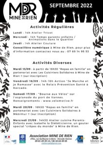 Bonjour, j’espère que la rentrée s’est bien passée !!🤗 Voici le programme de Septembre 😄 A très bientôt