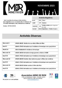 programme de novembre