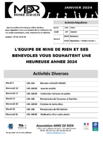 programme de janvier