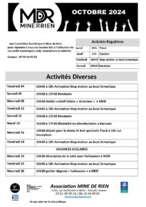 programme d’octobre