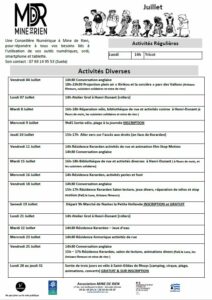 Programme Juillet